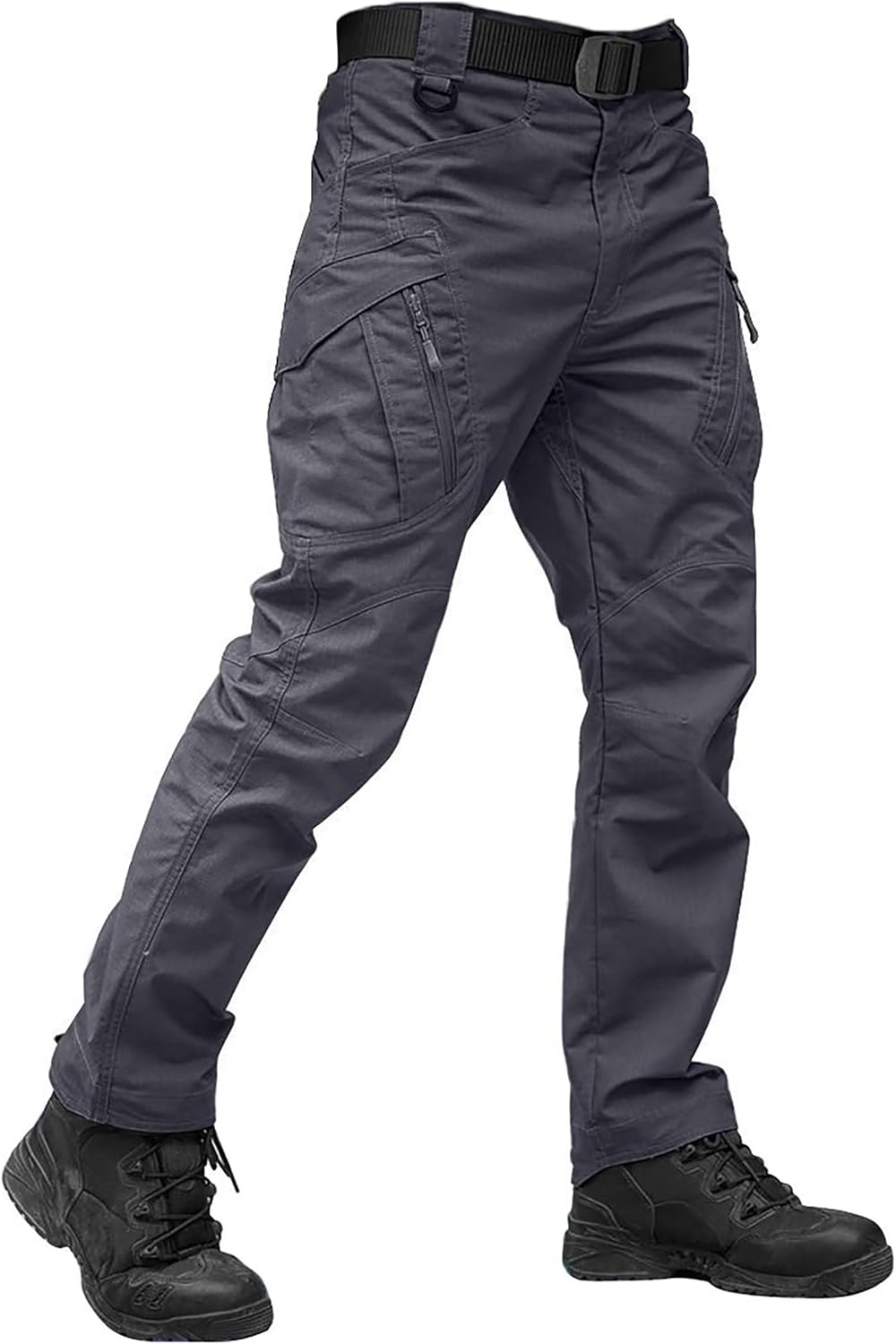 TACVASEN Men's Outdoor Tactical Pants Water Resistant Military Cargo Hiking Pants Lightweight Ripstop Work Pants