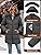 HEEKPEK Womens Long Winter Coats Puffer Jacket Fleece Lined Parka Down Jackets Waterproof with Detachable Faux Fur Hooded