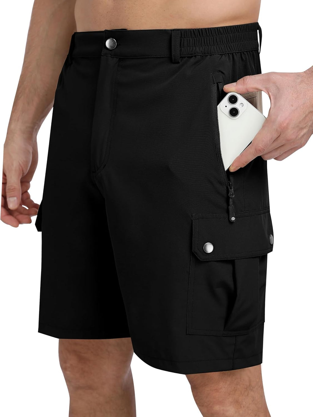 MoFiz Men's Qucik Dry Hiking Cargo Shorts 8"/9" Lightweight Outdoor Golf Casual Shorts