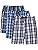 MoFiz Men's Sleepwear Shorts Pajama Bottom Lounge Short Plaid Button Open Fly 3Pack