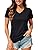 TACVASEN Women's Full Cotton T Shirts V Neck Casual Summer Tops Soft Short Sleeve T Shirt Women Lightweight T-Shirts