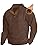 heekpek Men's Fleece Corduroy Sweatshirts Button Pullover Sweater Winter Thermal Shirt Long Sleeve Top with Elbow Patches Coffee