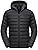 TACVASEN Men's Hooded Puffer waterproof Down Alternative Jacket Insulated Lightweight Windbreaker Quilted Coat