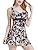 Wantdo Women's Plus Size Swimsuit Floral Swimdress Push Up One Piece Bathing Suit