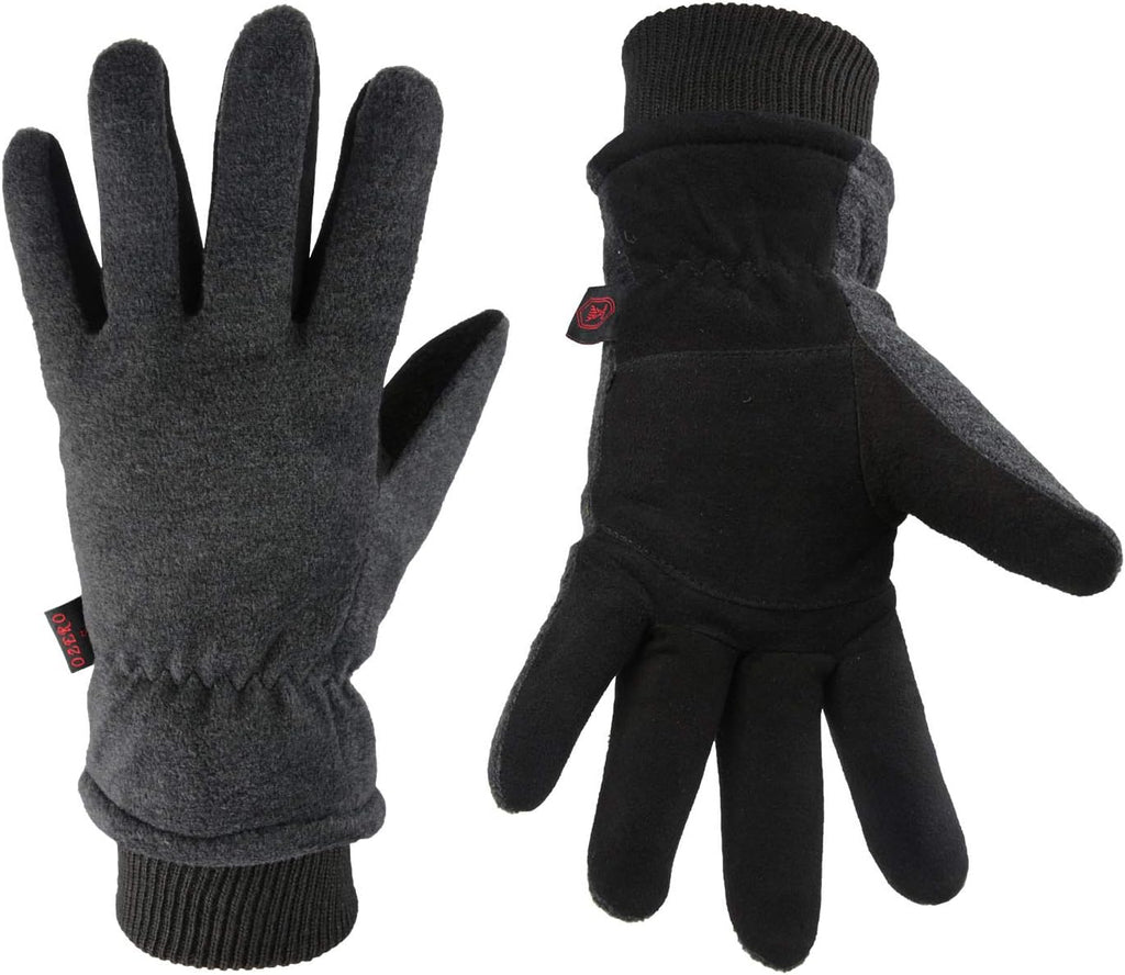 OZERO Winter Gloves Deerskin Leather Windproof -30 C Warm Gifts for Men and Women on Driving in Cold Weather