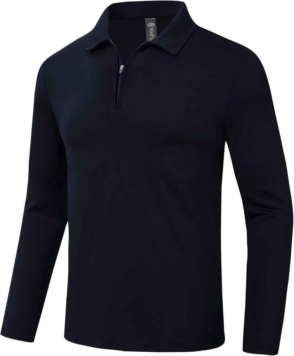 MoFiz Lightweight Men's Long Sleeve Polo Shirts Quarter Zipper Pullover Men's Polo Shirts