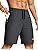TACVASEN Men's Running Athletic Shorts Quick Dry Lightweight Gym Sports Workout Stretch Short with 3 Zipper Pockets