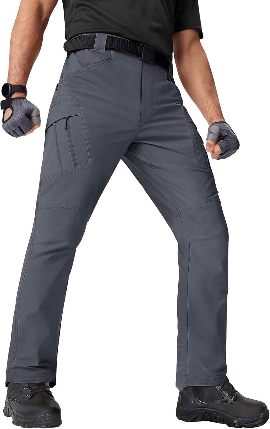 TACVASEN Men‘s Cargo Pants 9 Pockets Lightweight Waterproof Ripstop Work Military Tactical Hiking Pant Outdoor Trousers