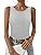 Zeagoo Womens Tops Summer Sleeveless Casual Dressy Basic Shirts Loose Fit Crewneck Tee Outfits