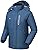 MoFiz Men's Waterproof Ski Jacket Warm Winter Snow Coat Mountain Windbreaker Hooded Thicken Fleece Parka Zip Pockets
