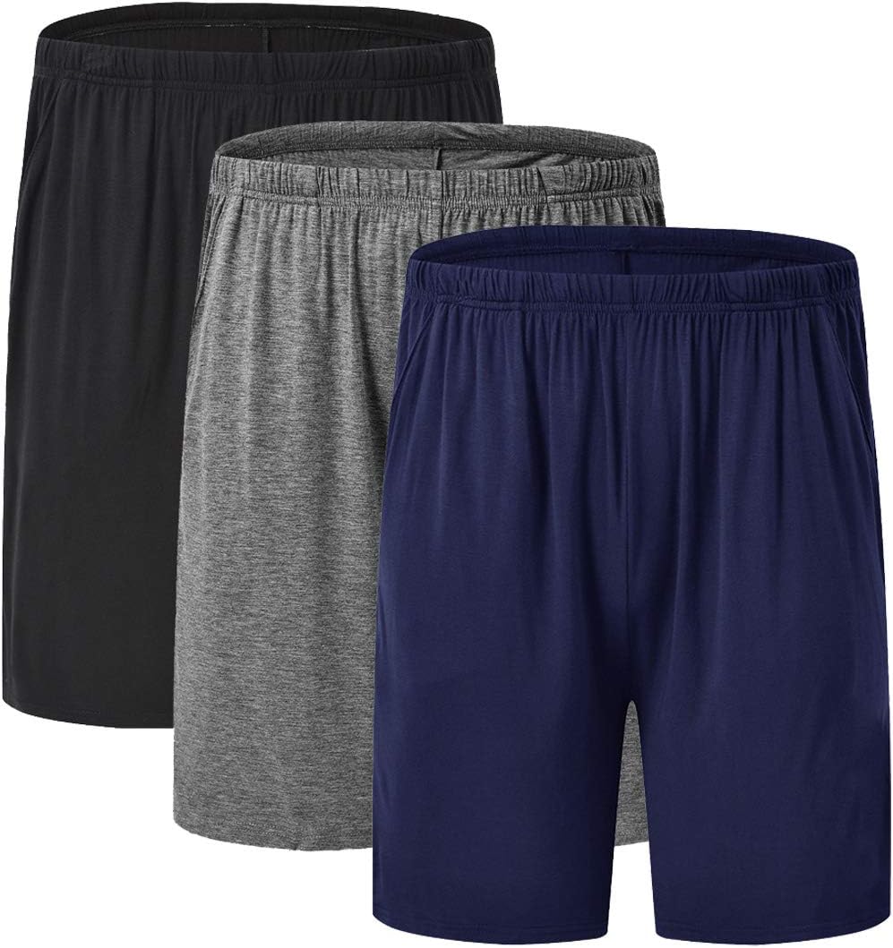JINSHI Men's Cotton Comfy Lounge wear Sleepwear Pajamas Shorts