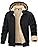 TACVASEN Men's Hoodie Winter Full Zip Heavyweight Fleece Sherpa Lined Warm Sweatshirt Work Casual Hoodies