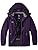 Wantdo Women's Plus Size Waterproof Ski Jacket Winter Windproof Mountain Warm Hooded Snow Coat