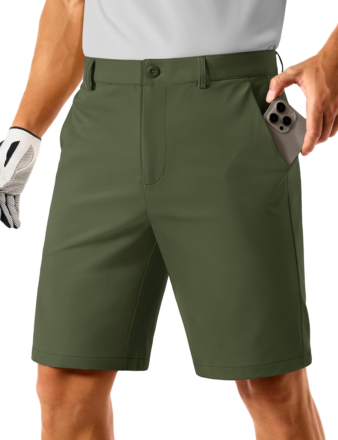 TACVASEN Men's Golf Shorts 9" Stretch Dress Work Shorts Quick Dry Lightweight Casual Flat Front Shorts with 4 Pockets