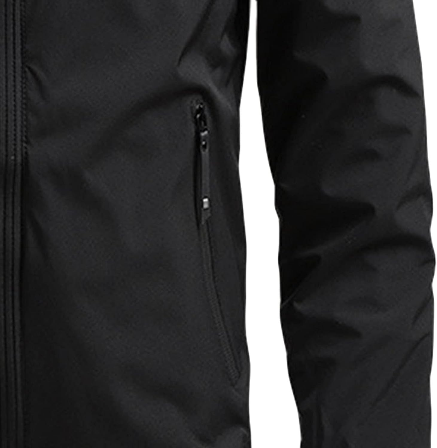 JEShifangjiusu Mens Rain Jacket Waterproof Lightweight Thin Windbreaker Zip Pocket Winter Down Jacket With Hooded Hiking Coat