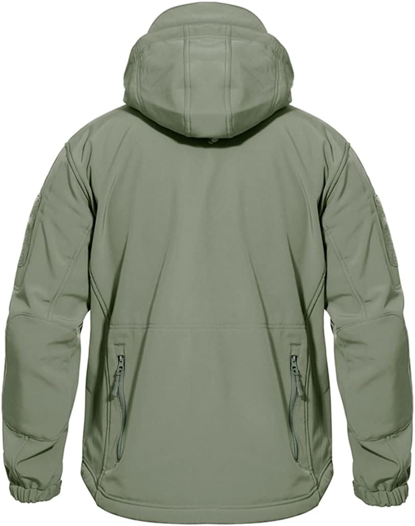 Men Soft Shell Jacket Set Winter Warm Fleece Tactical Military Jacket Outdoor Hiking Jacket and Pants Gray Jacket Asian L EUR S