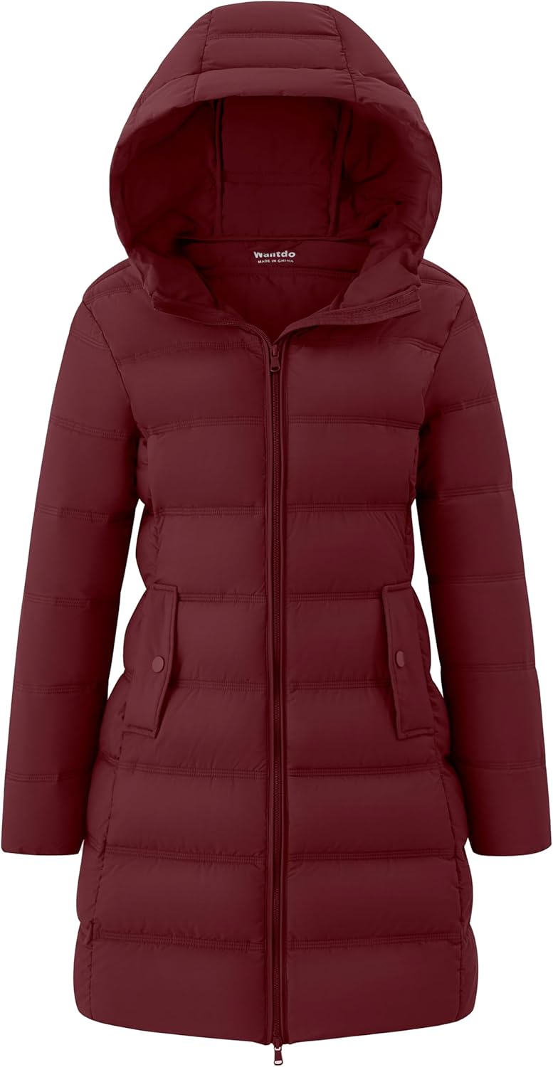 wantdo Women's Lightweight Warm Coat Winter Jacket with Hood