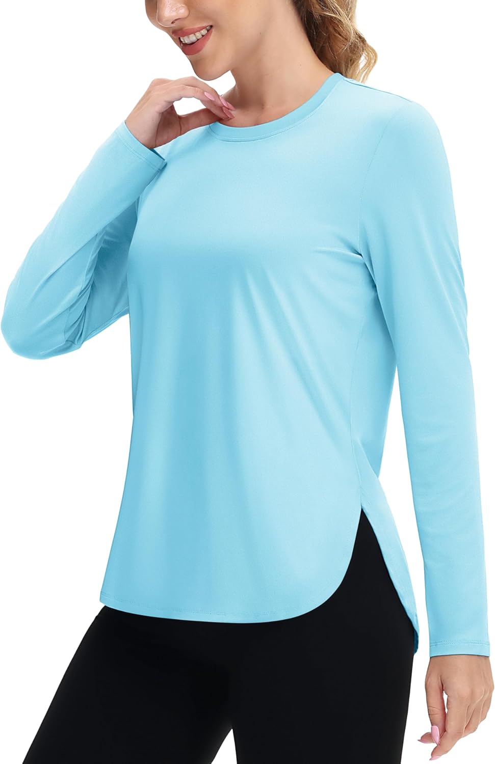 TACVASEN Women's UPF 80+ UV Protection Shirts Long Sleeve Quick Dry Lightweight Sun Shirts Summer Athletic Tops Rash Guard