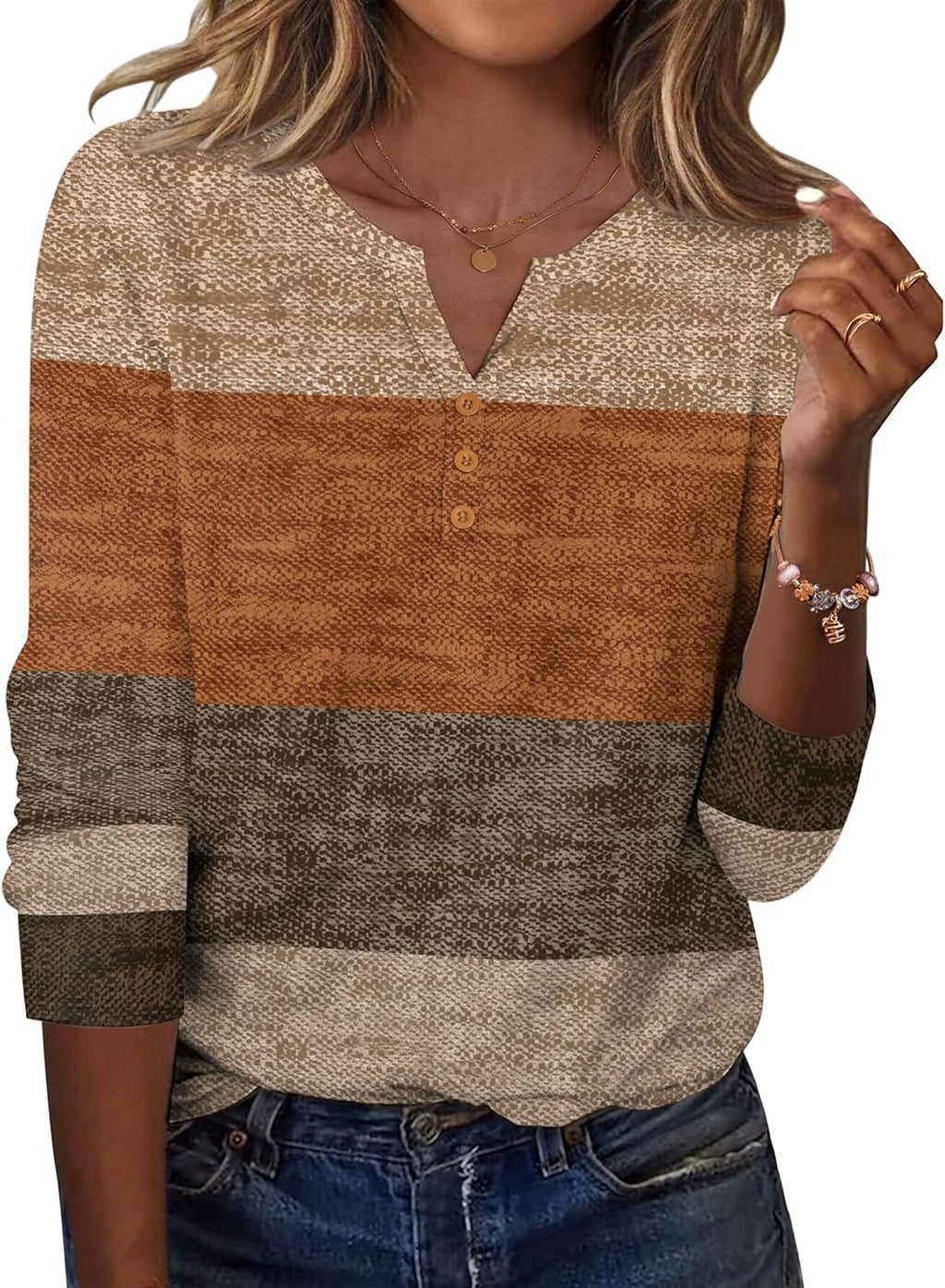 Zeagoo Long Sleeve Shirts for Women Casual V Neck Fall Tops Dressy Summer Work Blouses