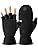 OZERO Convertible Mittens, Thinsulate Fingerless Winter Gloves with Finger Flap for Women and Men Walking Dog or Photography