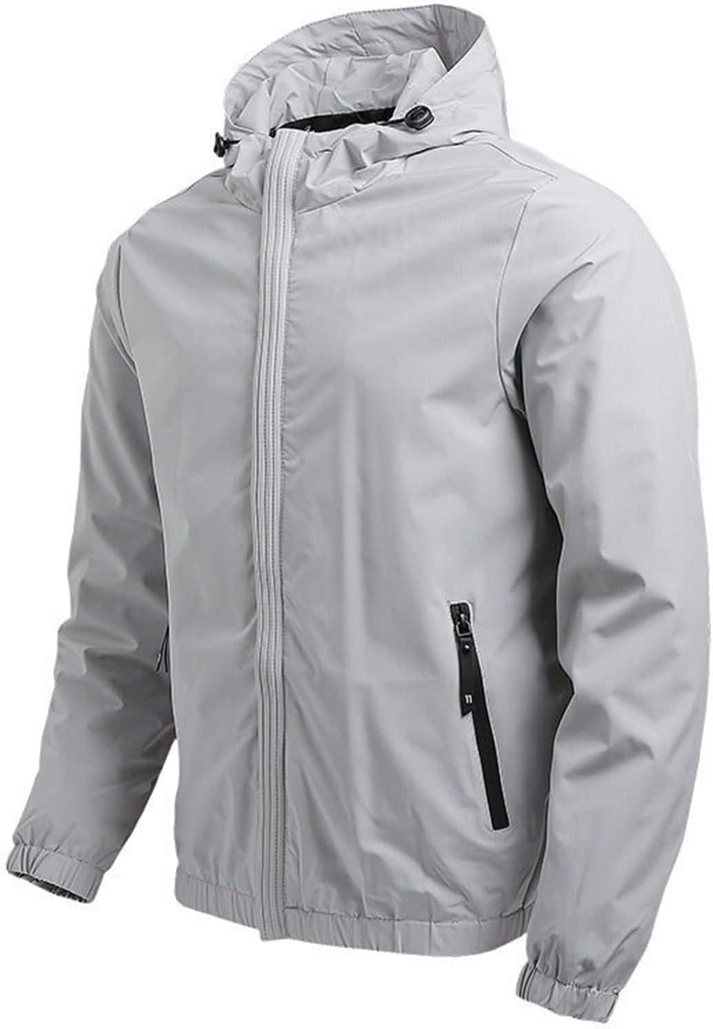 JEShifangjiusu Men'S Lightweight Active Water Resistant Casual Sportswear Hooded Rain Jacket Warm Waterproof Hiking Coat