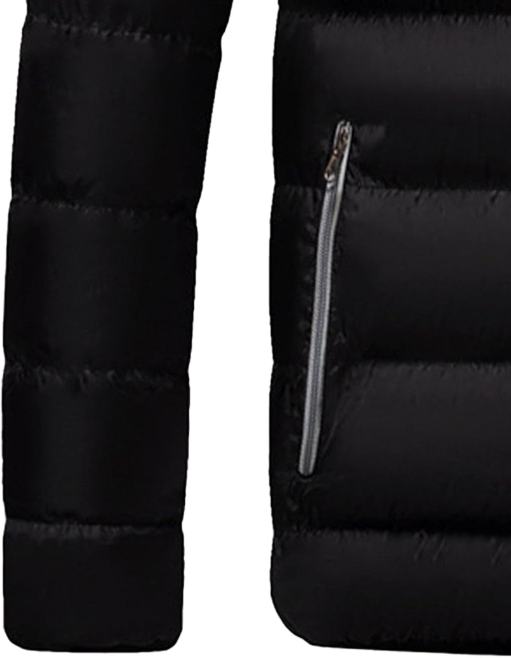 JEShifangjiusu Men Warm Zipper Puffer Jacket Lightweight Winter Puffer Down Coats Fashion Quilted Stand Collar Puffer Jacket