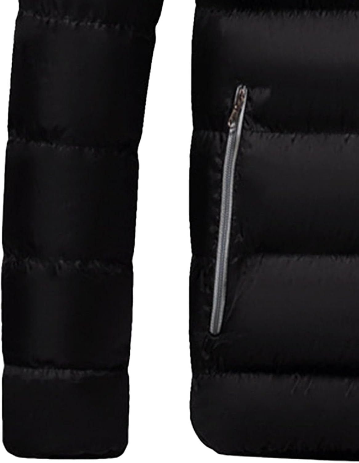 JEShifangjiusu Men Warm Zipper Puffer Jacket Lightweight Winter Puffer Down Coats Fashion Quilted Stand Collar Puffer Jacket