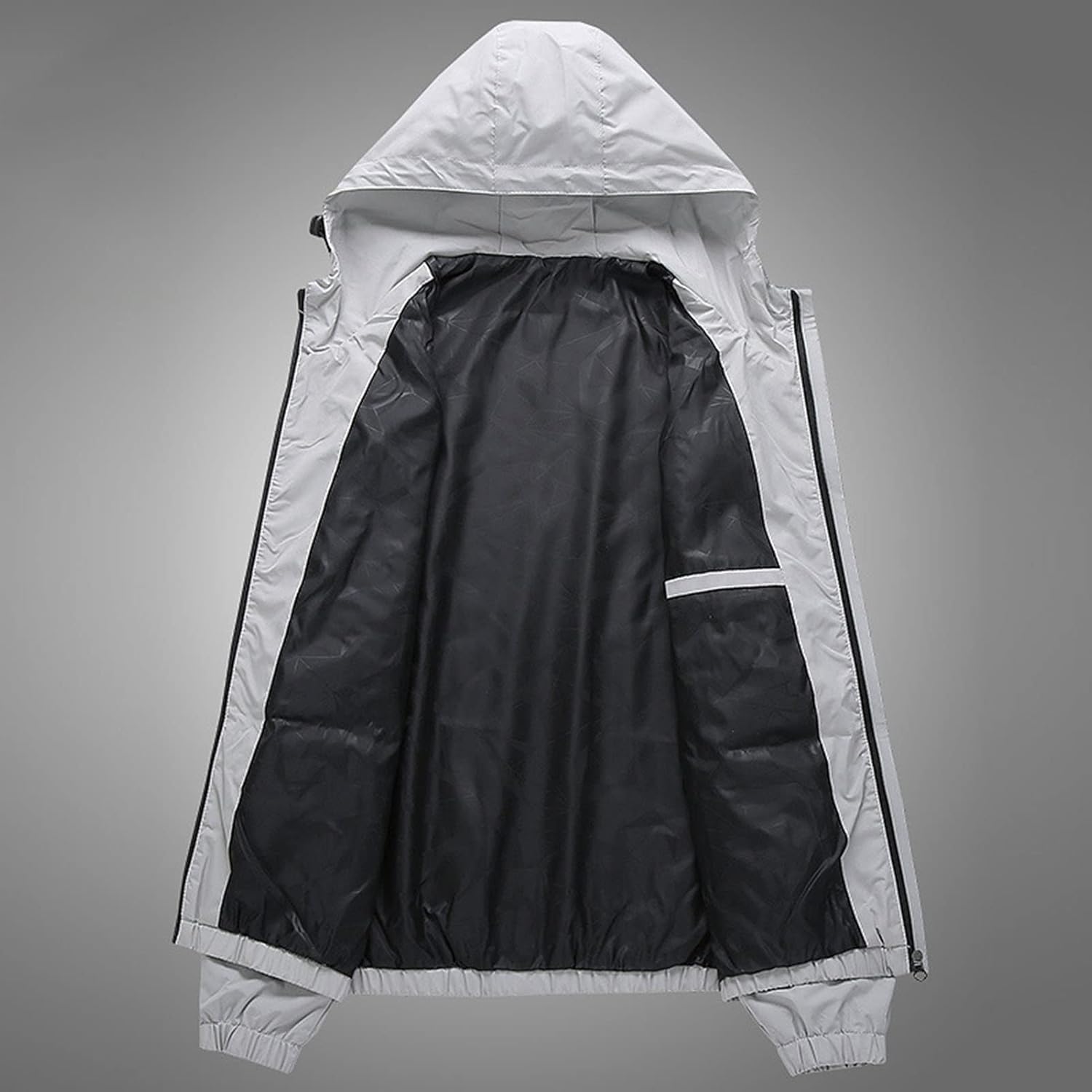 JEShifangjiusu Men'S Lightweight Active Water Resistant Casual Sportswear Hooded Rain Jacket Warm Waterproof Hiking Coat