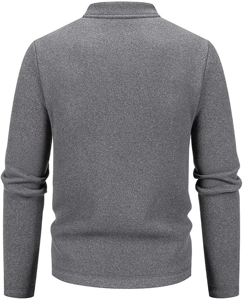 Men's Button-Down Daily Casual Jacket Stand Neck Long-Sleeve Slim Outerwear Warm Coats