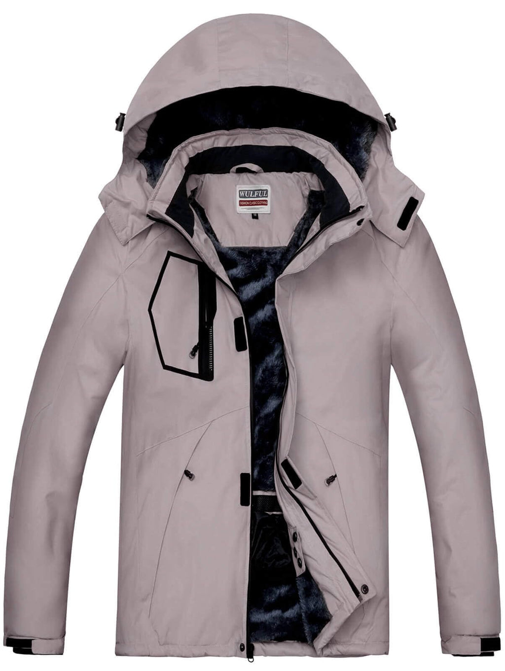 WULFUL Men's Waterproof Ski Jacket Warm Winter Snow Coat Mountain Windbreaker