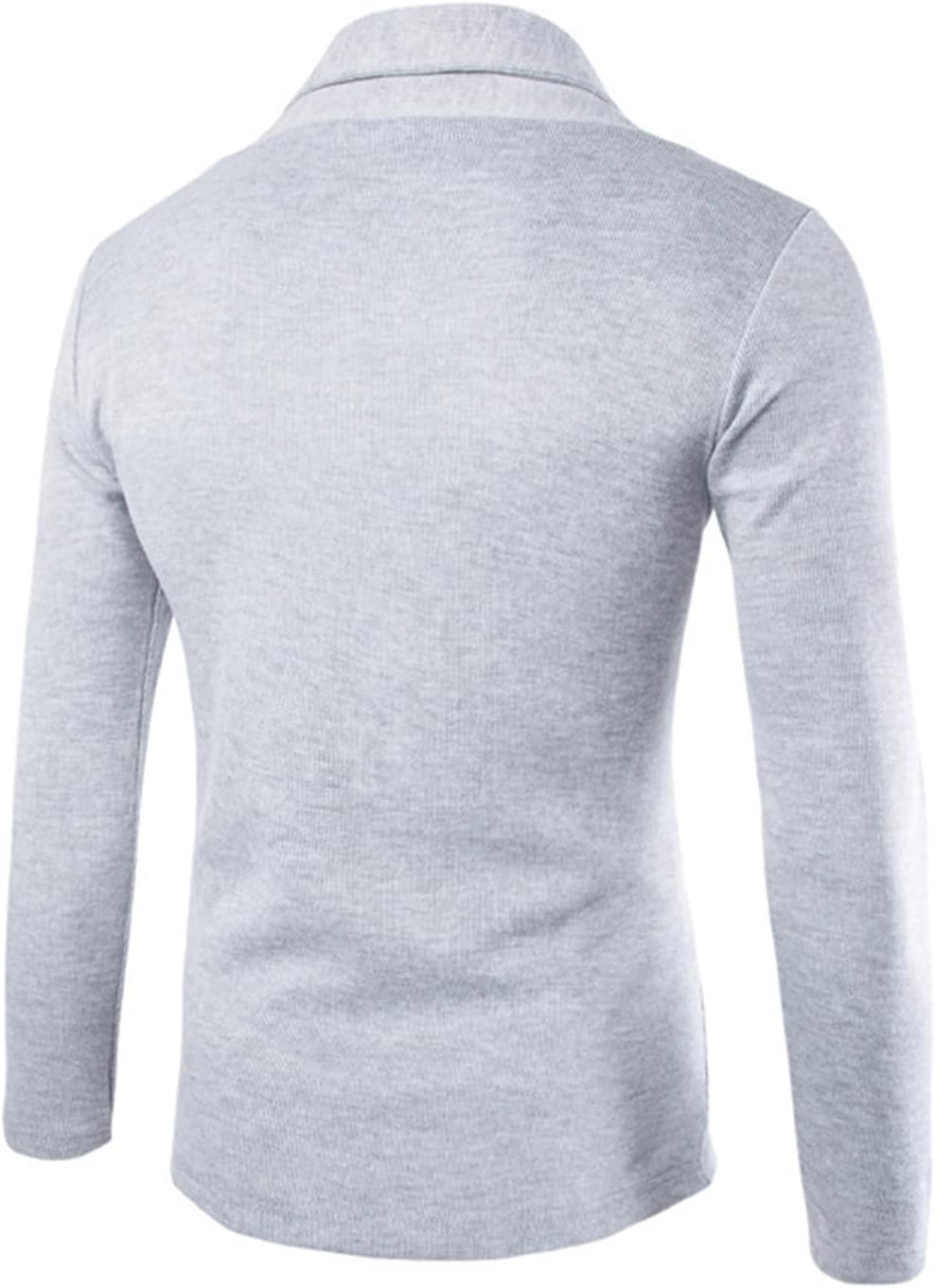 Men's Ruffle Shawl Collar Cardigan Long Sleeve Draped Lightweight Open Front Sweaters Cotton Blend Cape Overcoat