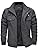 TACVASEN Men's Military Jacket Casual Cotton Full Zip Outwear Thicken Coat, Dark Grey 2XL