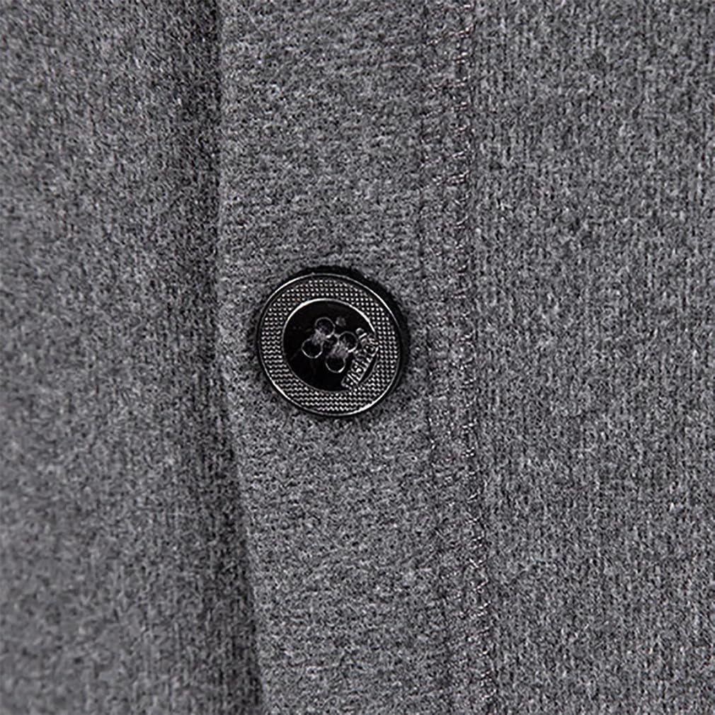 Men's Button-Down Daily Casual Jacket Stand Neck Long-Sleeve Slim Outerwear Warm Coats