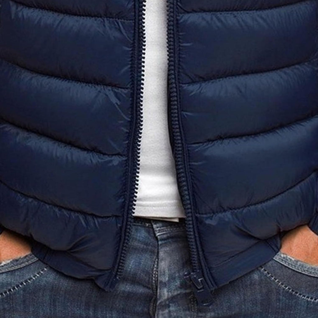 Maiyifu-GJ Men's Windproof Down Jacket Lightweight Winter Warm Thicken Coats Casual Stand Collar Hiking Outerwear