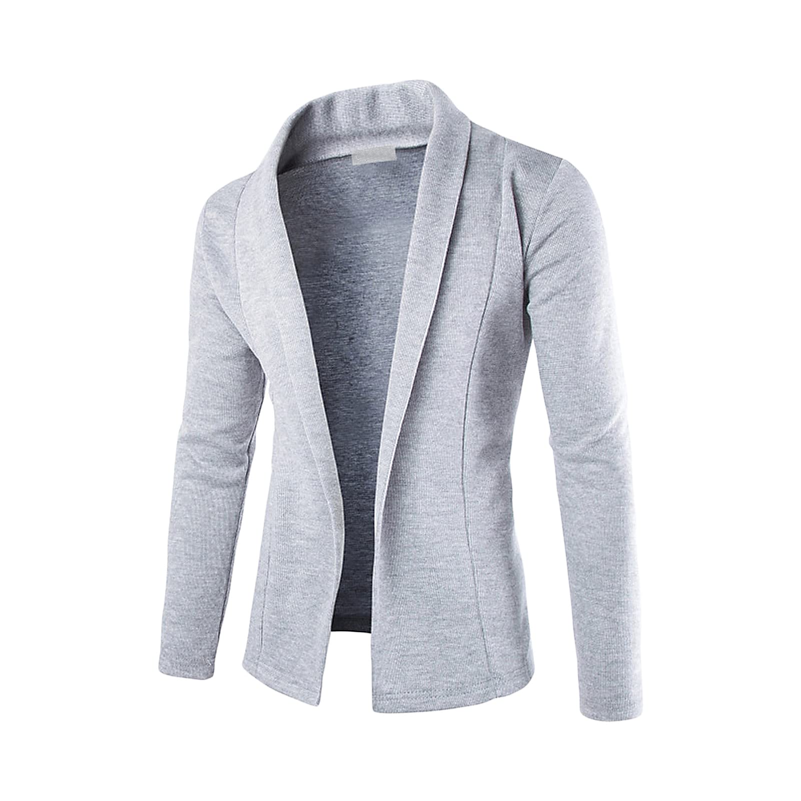 Men's Ruffle Shawl Collar Cardigan Long Sleeve Draped Lightweight Open Front Sweaters Cotton Blend Cape Overcoat