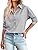 Zeagoo Womens Button Down Shirts for Women Loose Striped Long Sleeve Cotton Blouses Dressy Casual Business Work Tunic Top