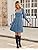Zeagoo Women Casual Dress with Pockets Winter Sweater Dress 2025 Blue
