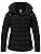 wantdo Women's Lightweight Warm Winter Coat Full-Zip Puffer Jacket with Hood
