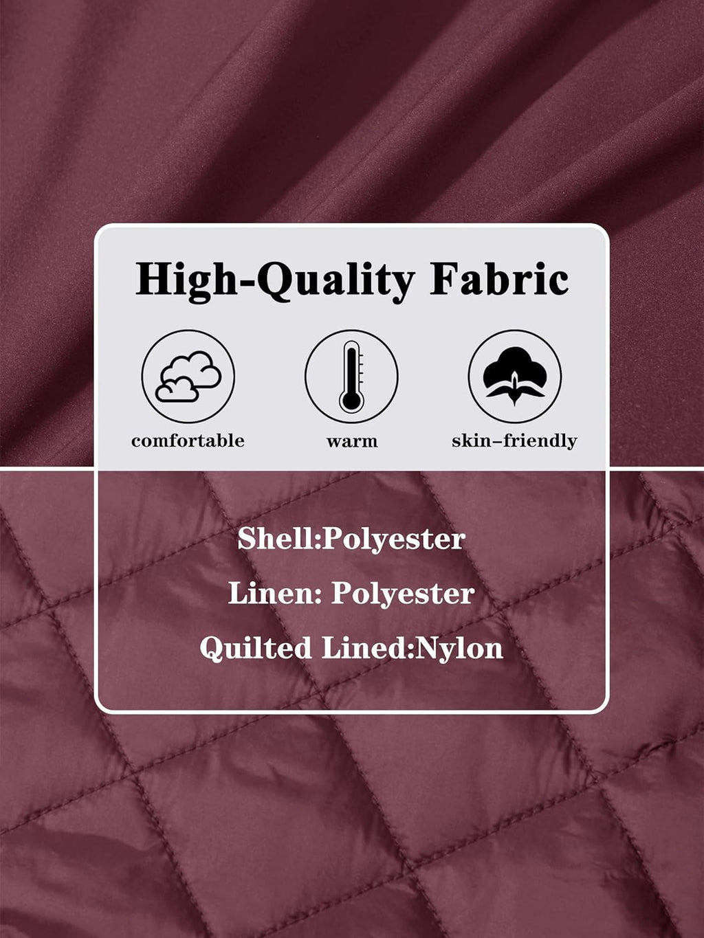 TACVASEN Men's Bomber Jackets Casual Quilted Jacket Warm Windproof Padded Jackets Water Resistant Warm Winter Coats