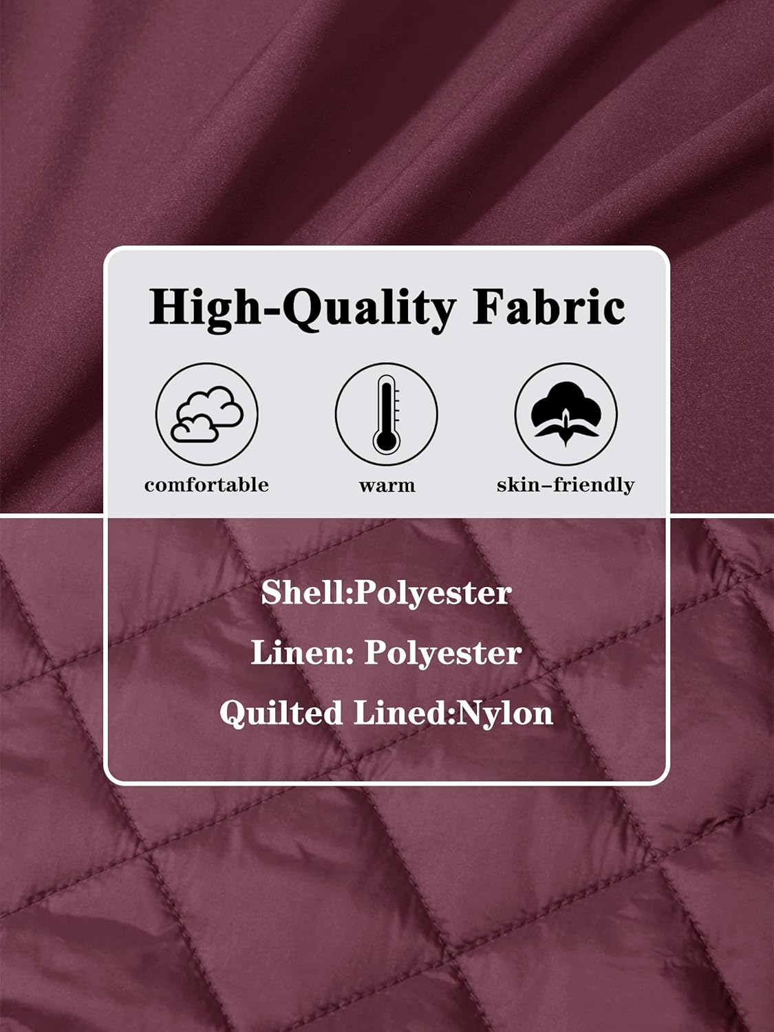 TACVASEN Men's Bomber Jackets Casual Quilted Jacket Warm Windproof Padded Jackets Water Resistant Warm Winter Coats