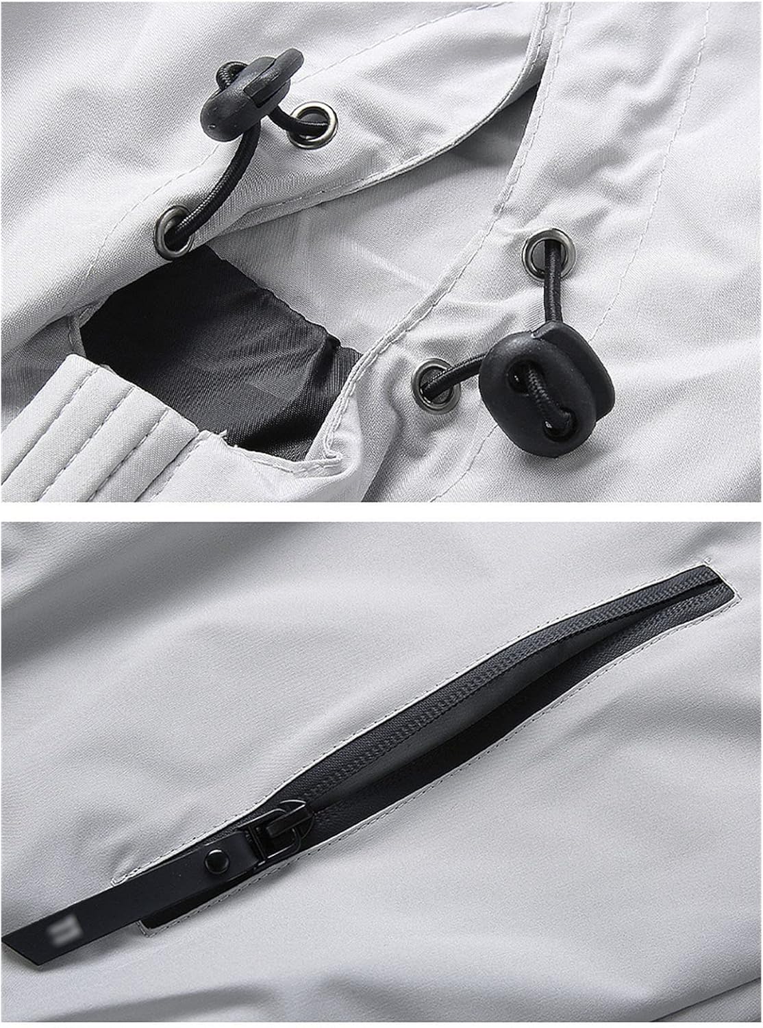 JEShifangjiusu Men'S Lightweight Active Water Resistant Casual Sportswear Hooded Rain Jacket Warm Waterproof Hiking Coat