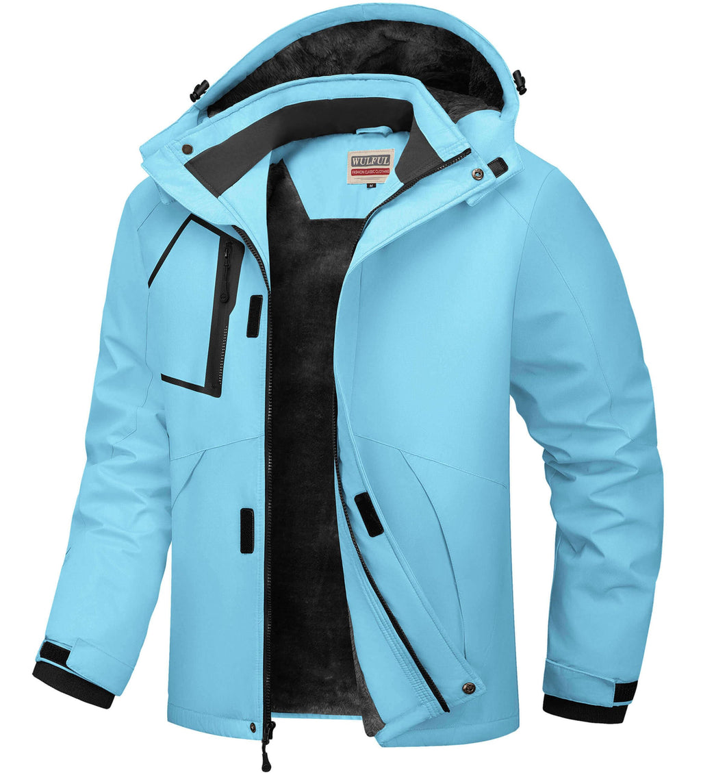 WULFUL Men's Waterproof Ski Jacket Warm Winter Snow Coat Mountain Windbreaker