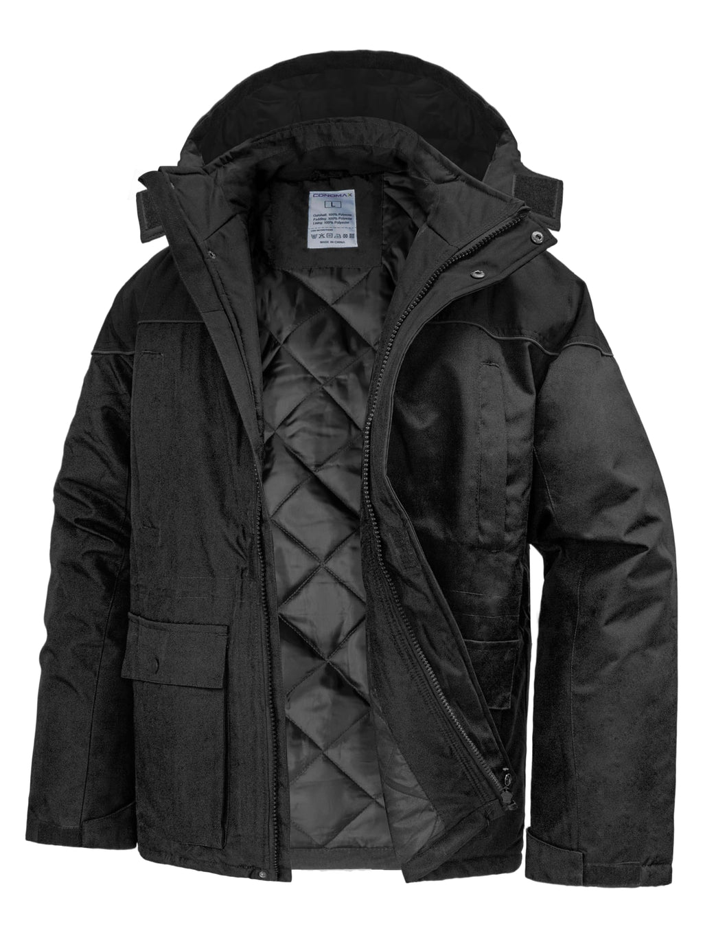 Mens Winter Jacket Warm Winter Coat Water Repellent Ski Snowboard Parka Jackets Hooded Windproof Windbreaker