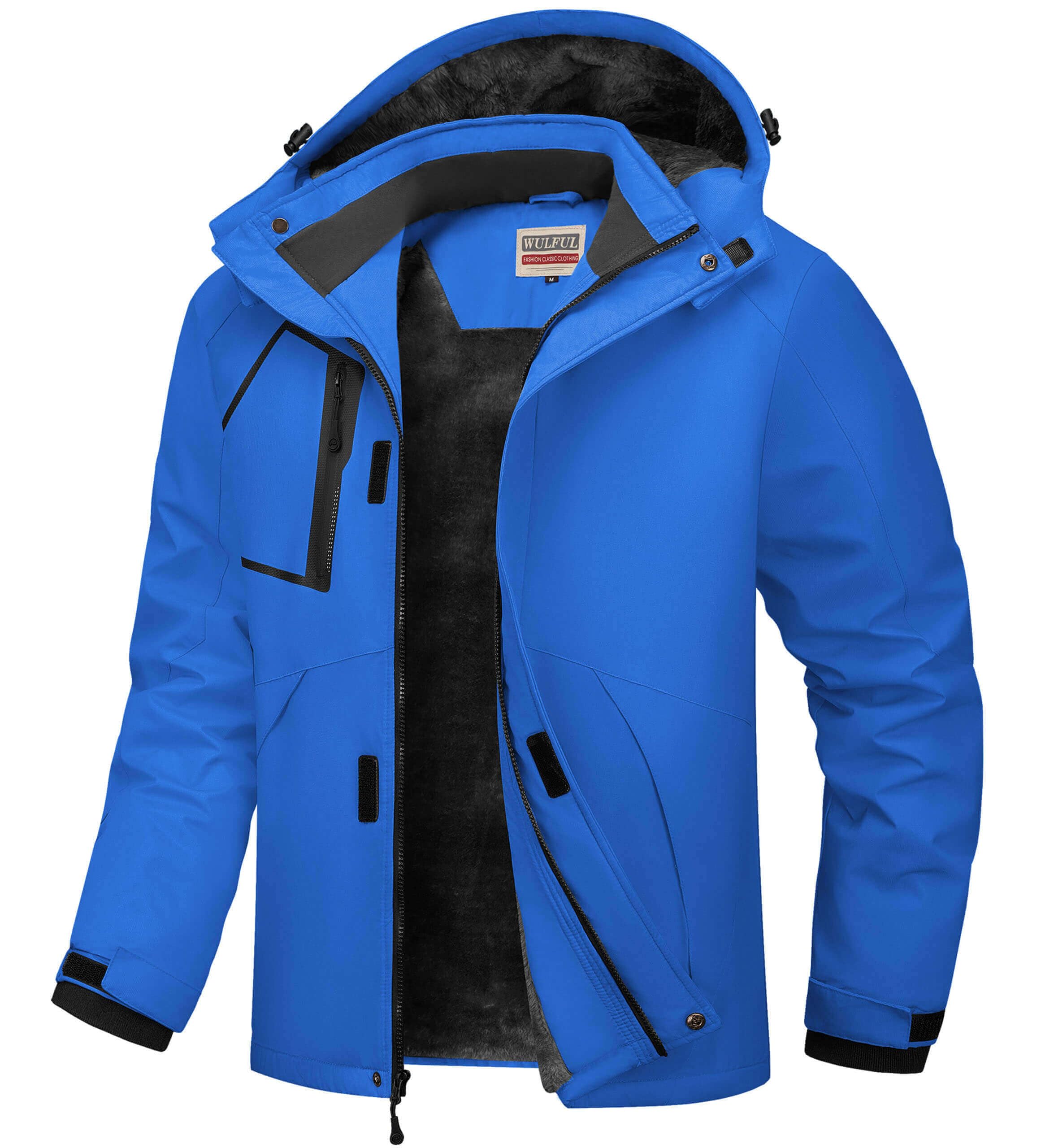 WULFUL Men's Waterproof Ski Jacket Warm Winter Snow Coat Mountain Windbreaker