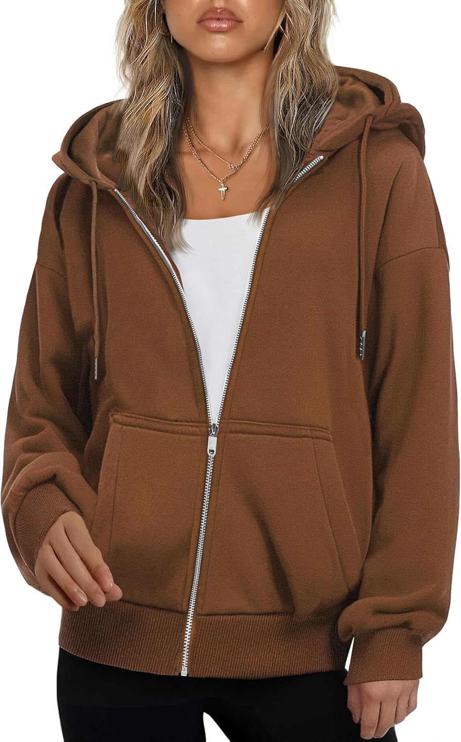 Zeagoo Hoodies for Women Zip Up Hoodie Oversized Sweatshirt Fleece Jackets Fall Winter Coats 2025 Fashion
