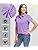 TACVASEN Women's Collared Shirts Short Sleeve UV Protection Sun Shirts Quick Dry Work Shirts Casual Shirts Womens Golf Shirt Light Purple 2XL
