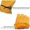 OZERO Leather Work Gloves for Men or Women, Cowhide Garden Glove for Construction, Utility, Chainsaw, Farm, Ranch Pruning