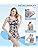 Wantdo Women's Plus Size Swimsuit Floral Swimdress Push Up One Piece Bathing Suit