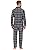 MoFiz Mens Pajama Set Long Sleeve 2 Piece Lounge Cotton Plaid Pants Night Suit with Pockets PJ's Sleep for Men