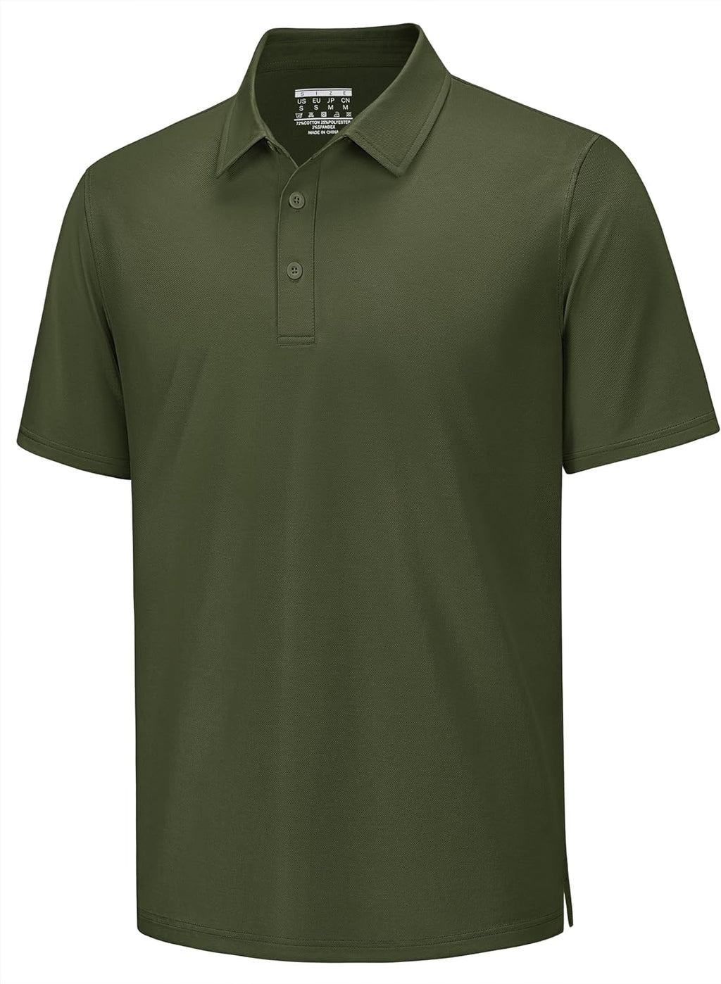 TACVASEN Men's Golf Polo Shirts Short Sleeve Breathable Moisture Wicking Cooling Lightweight Casual Pique 3 Buttons